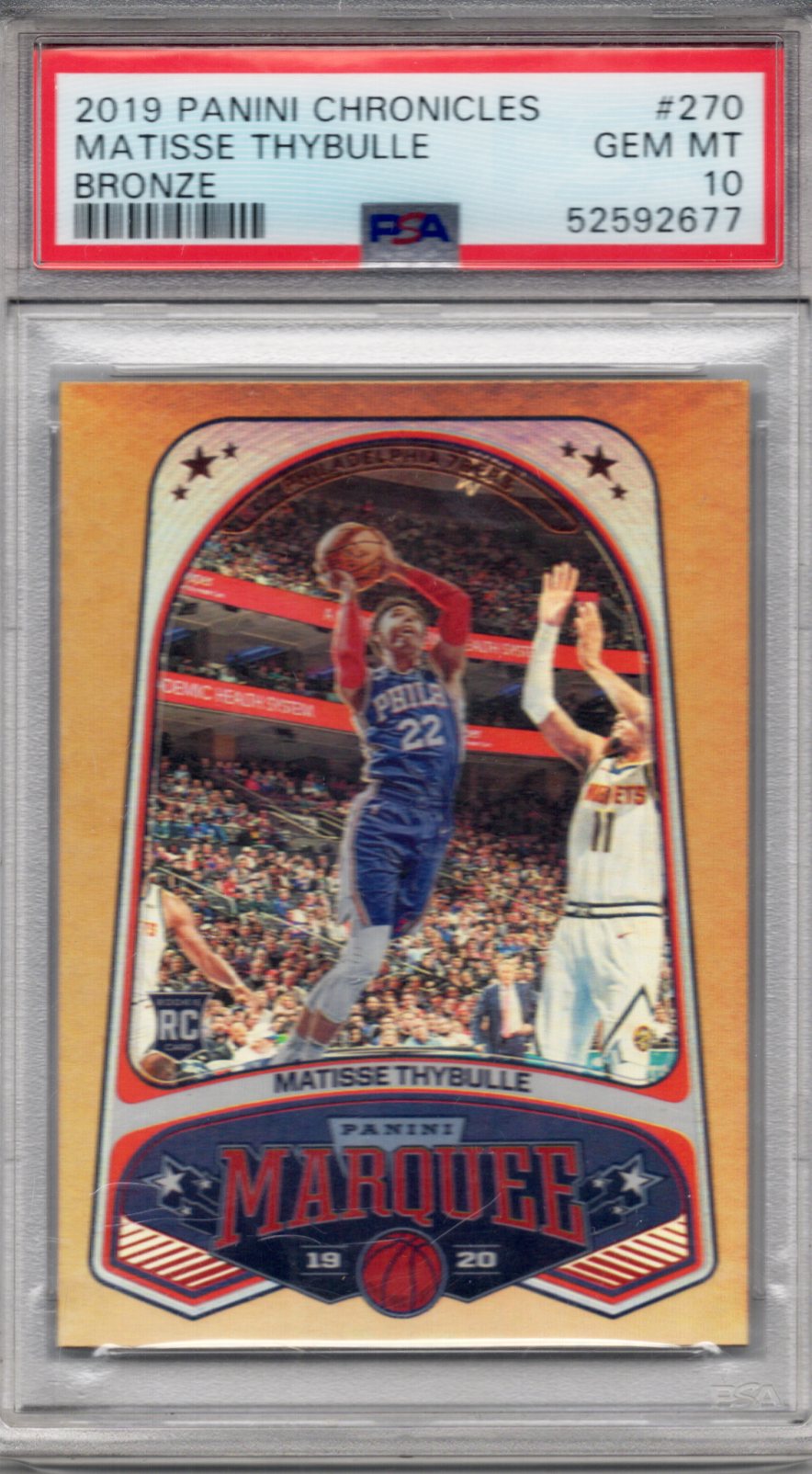 2019 Panini Chronicles Marquee Bronze Matisse Thybulle PSA 10 Rookie RC 0i76