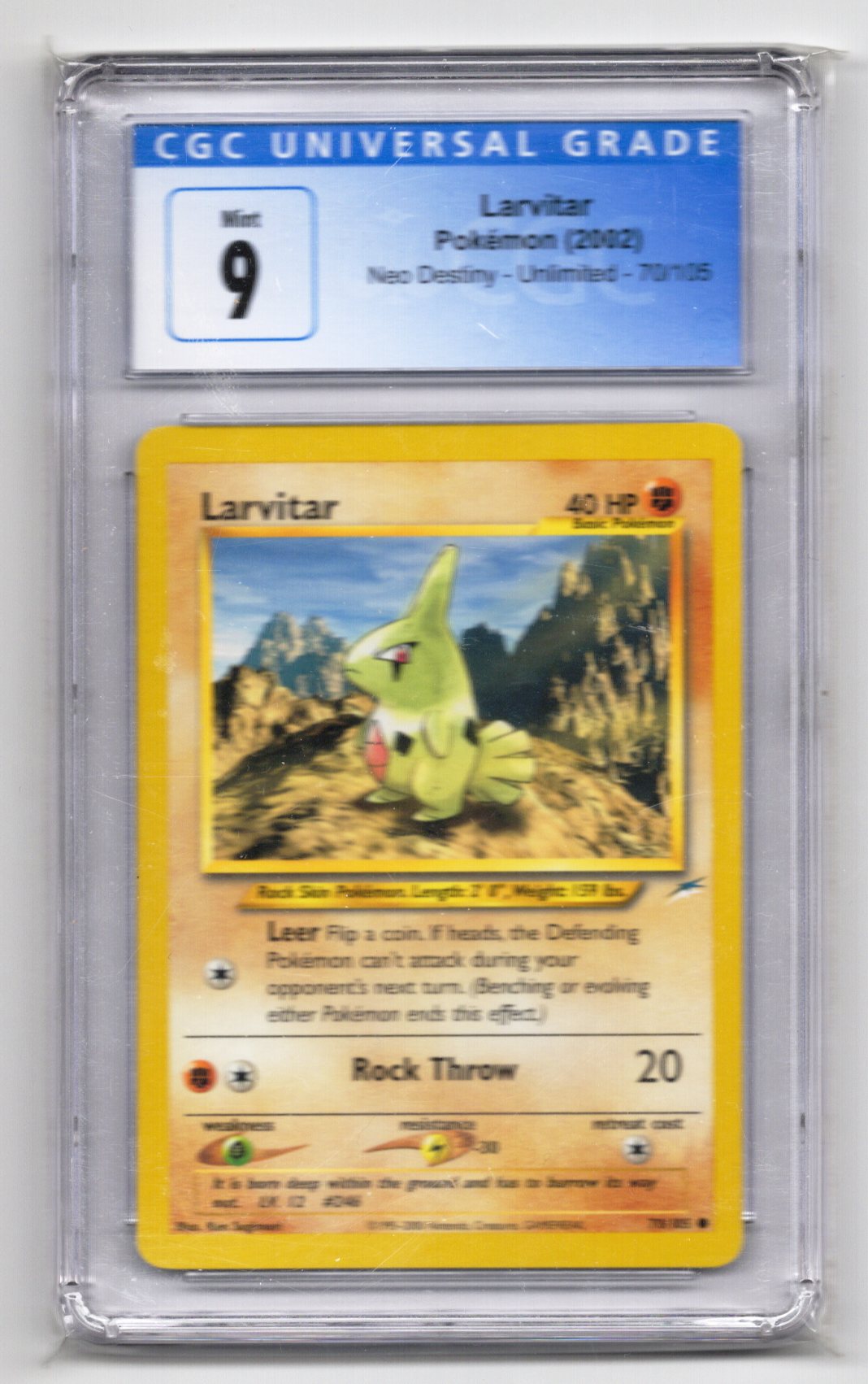CGC 9 Larvitar 70/105 Neo Destiny Regular