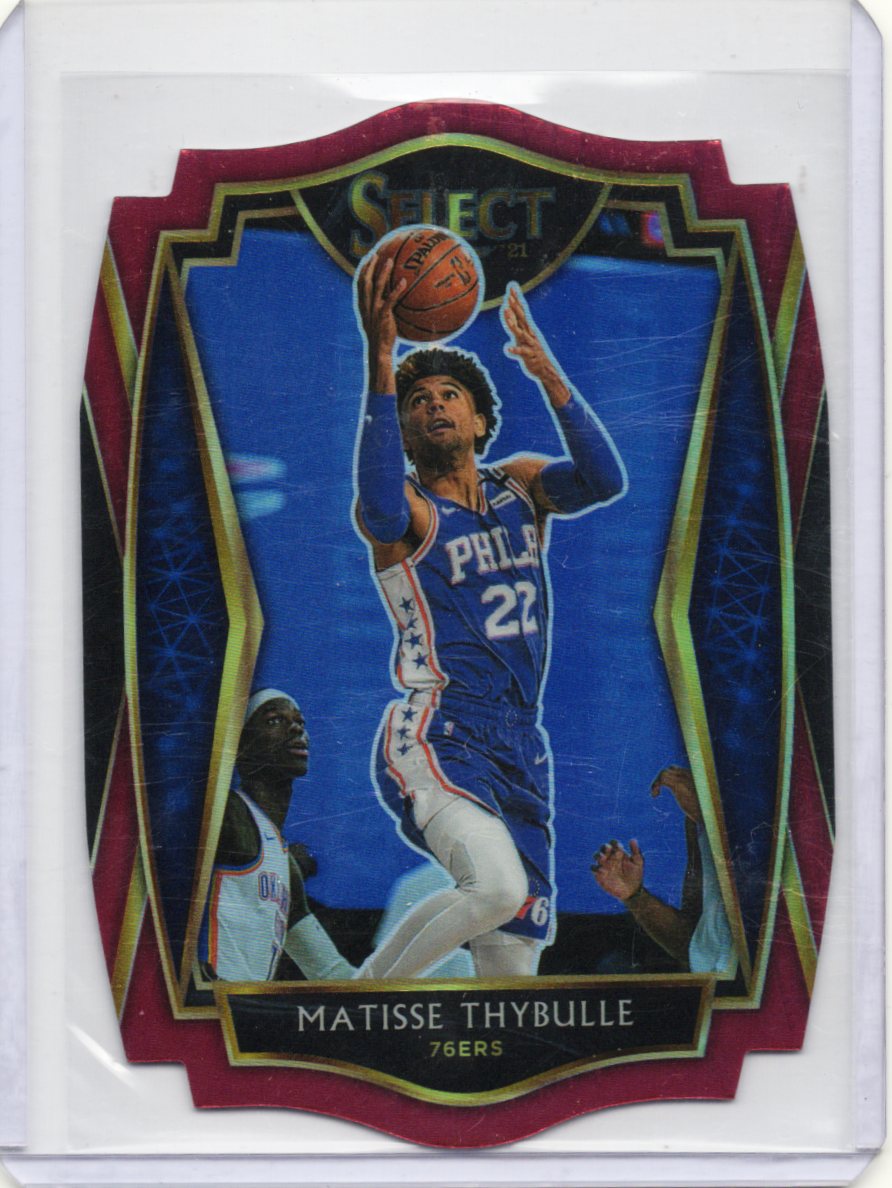 2020-21 PANINI SELECT MATISSE THYBULLE MAROON PREMIER DIE CUT PRIZM #013/175