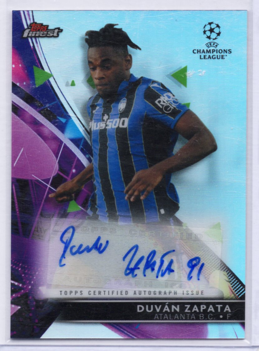 2021-22 Topps Finest UEFA Champions League Autograph Duván Zapata Auto #BA-DZ