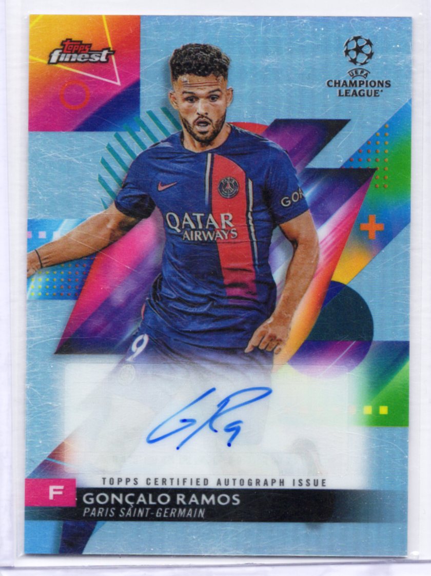 Topps Finest Champions League 2024 No. A-GM Goncalo Ramos Auto Refractor