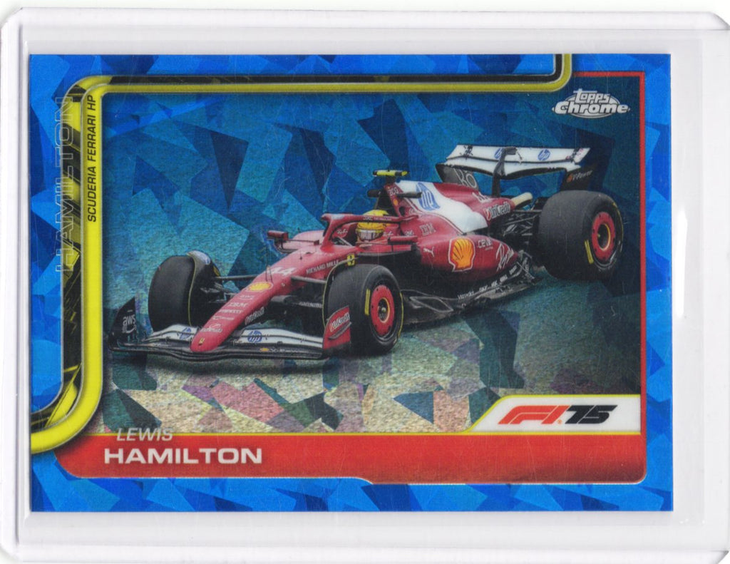LEWIS HAMILTON 2025 TOPPS CHROME F1 #76 SCUDERIA FERRARI BLUE  REFRACTOR