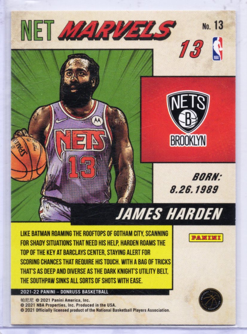 2021-22 Donruss #13 James Harden Net Marvels