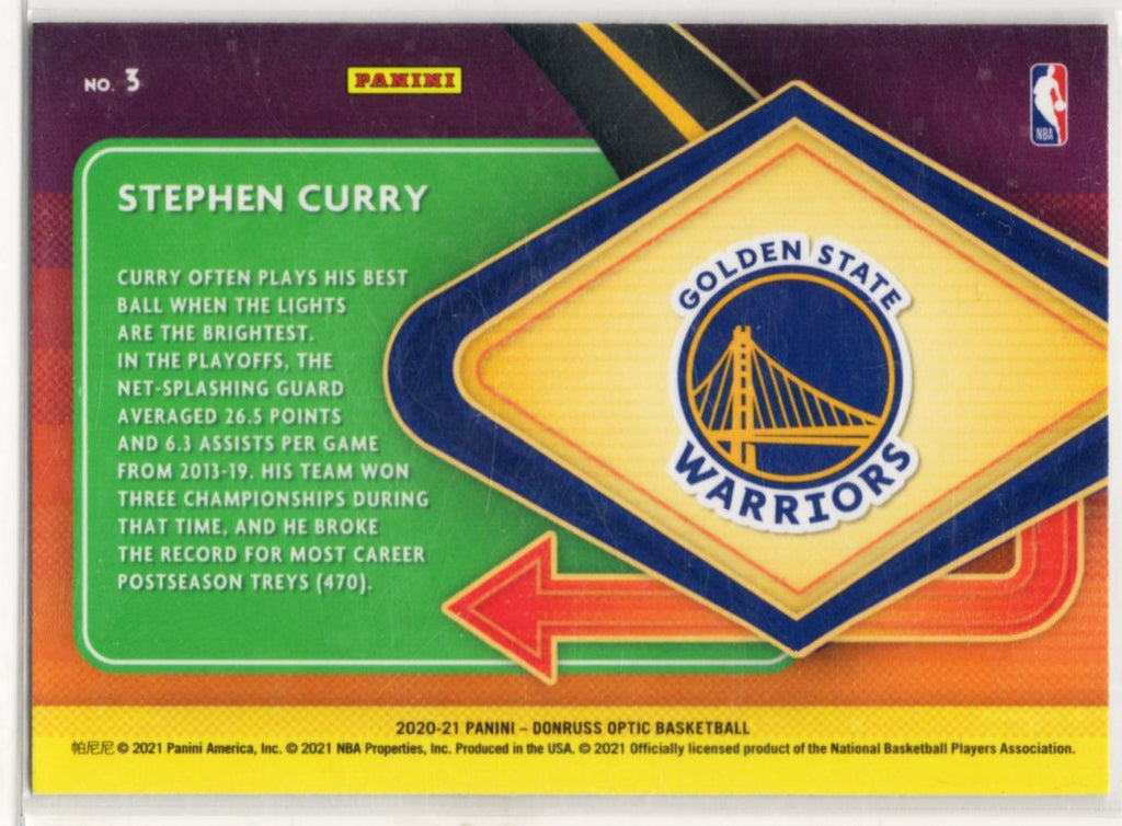 2020-21 Panini Donruss Optic - Express Lane Stephen Curry #3