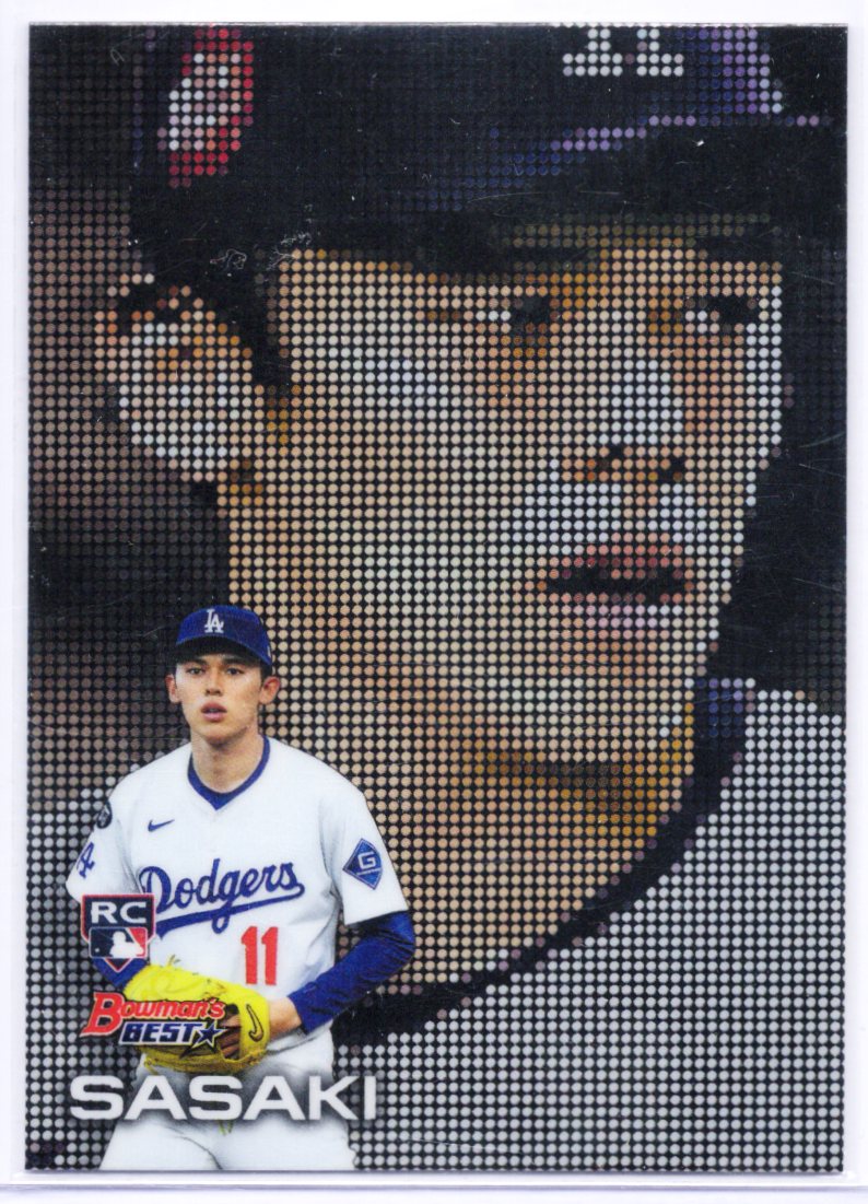 Roki Sasaki 2025 Bowman's Best #P-7 Pixel Portraits