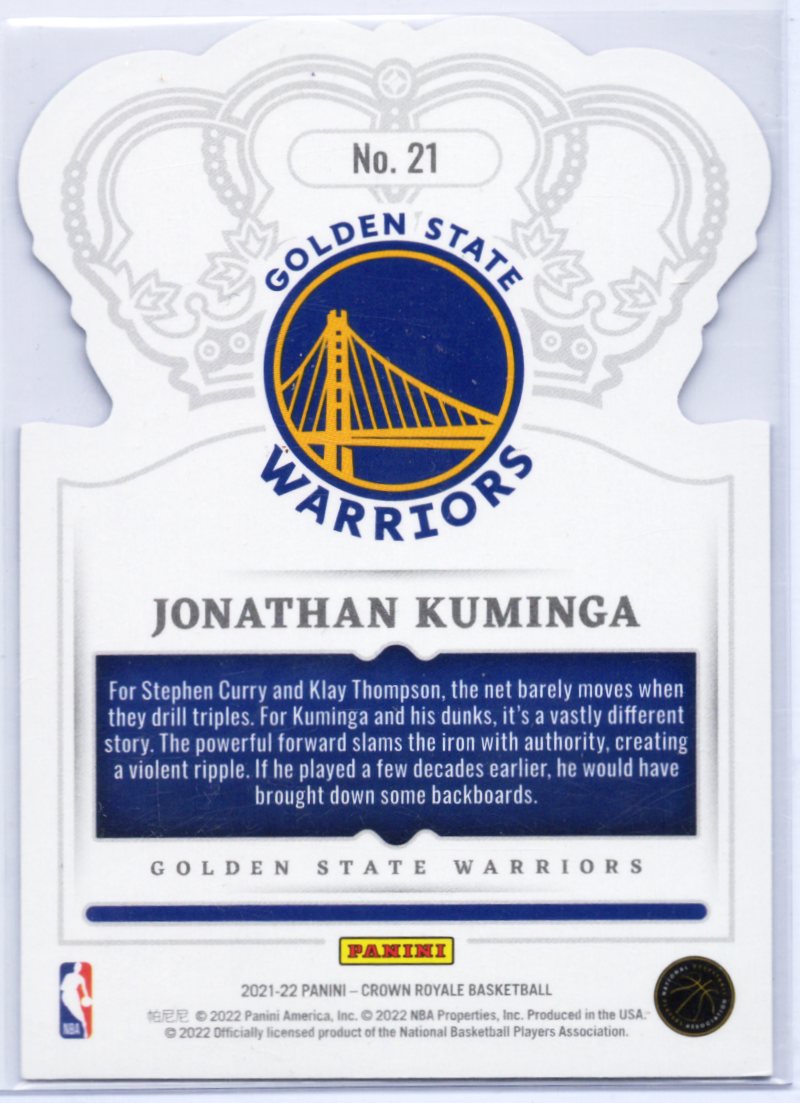2020-21 Crown Royale Jonathan Kuminga Rookie No 21 67/99