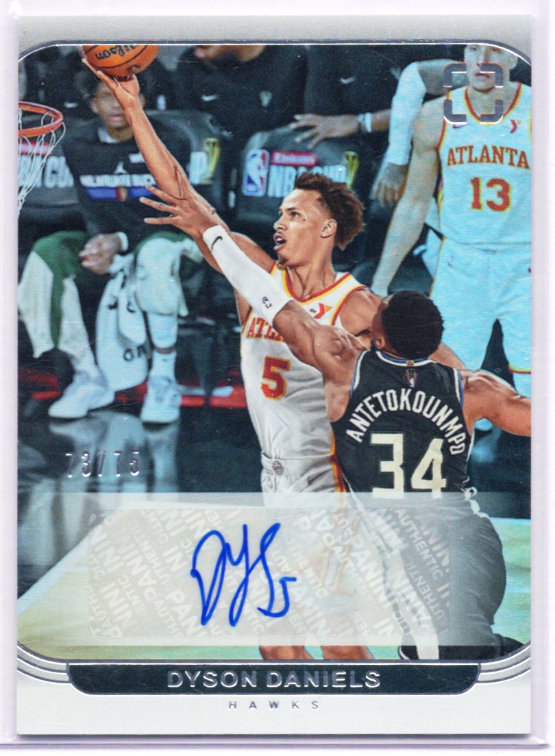 2024-25 Panini Photogenic VA-DYS VETERANS AUTO Dyson Daniels Hawks JERSEY NUMBER 73/75