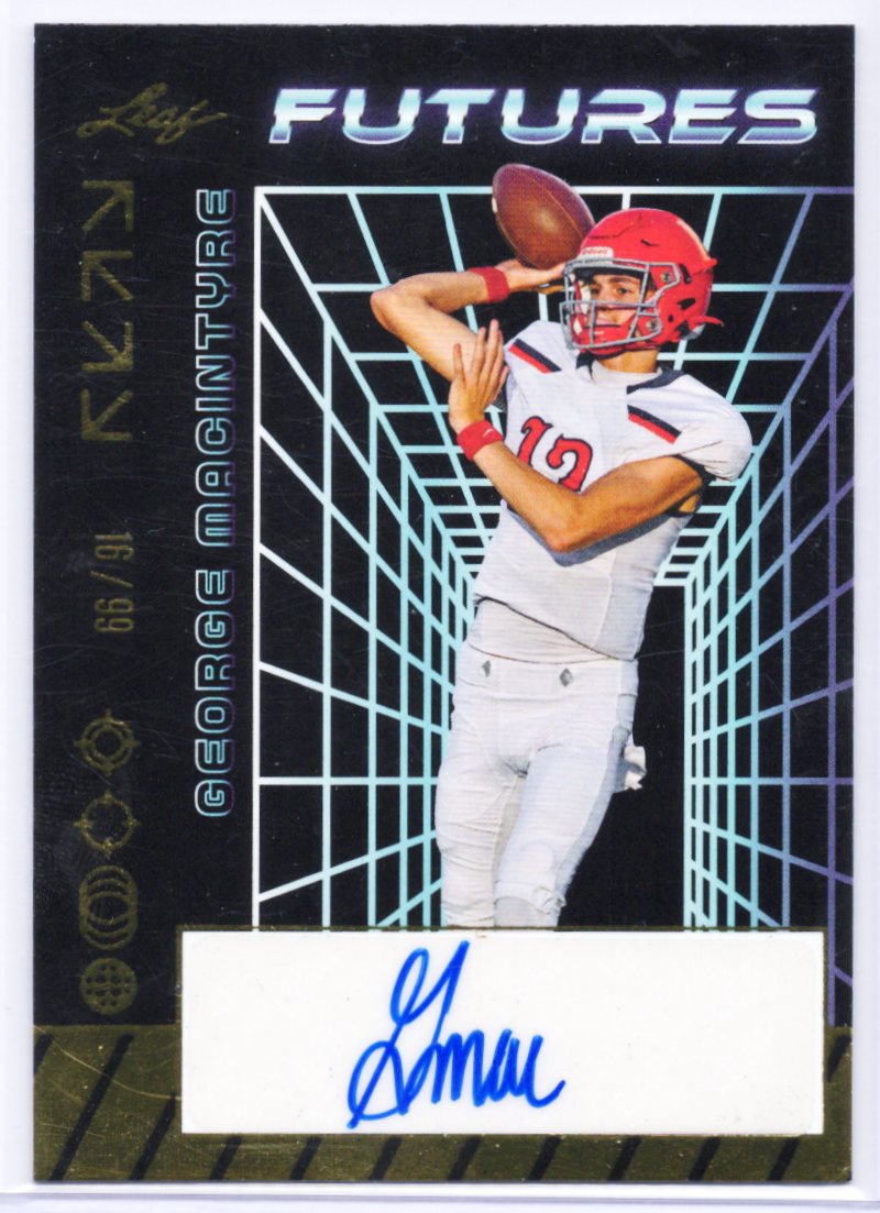 2024 Leaf Futures - Autographs George MacIntyre #A-GMI gold /99 (AU, RC)