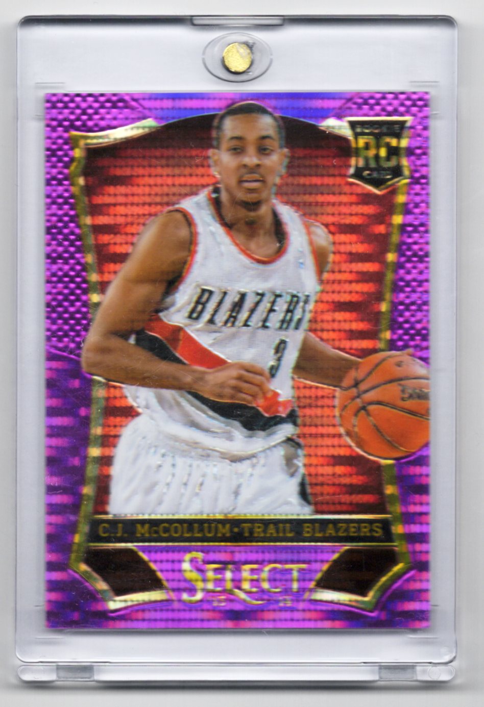 Panini 2013-14 Select White Hot CJ McCollum #30 Purple Prizm 1/99 RC