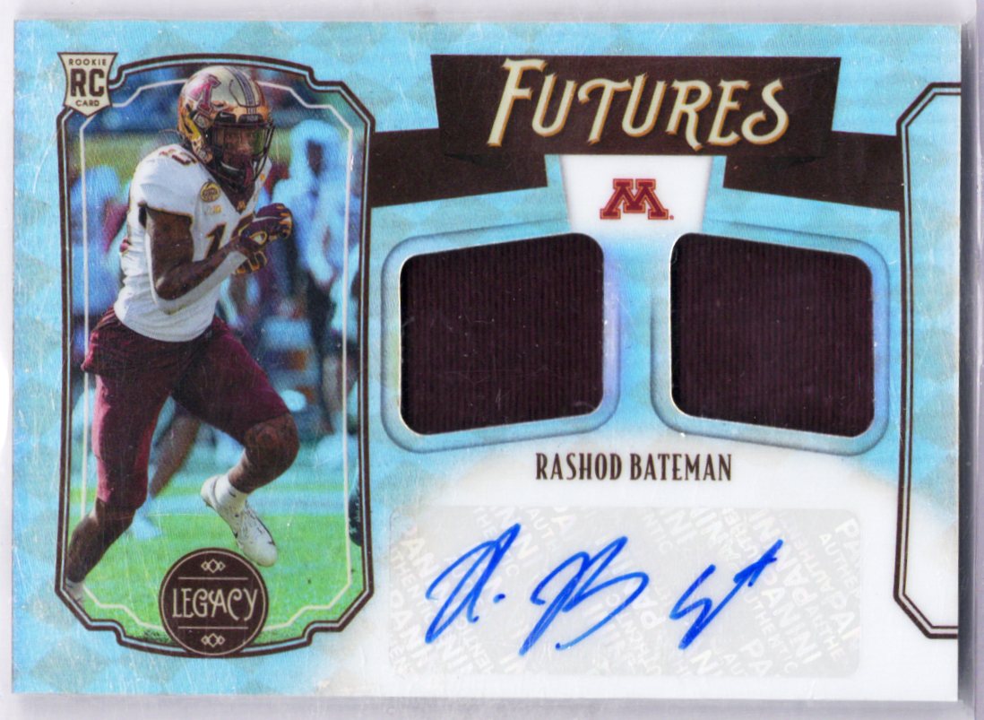 2021 Panini Legacy - Futures Dual Patch Autographs Rashod Bateman #FD-RB 050/299