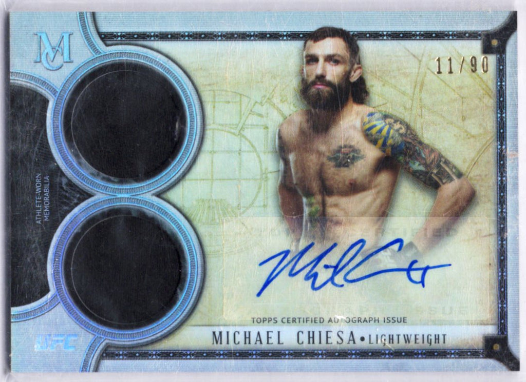 Michael Chiesa 2018 Museum Collection Auto Dual Relic 11/90 UFC- 3367