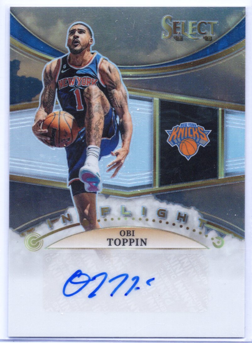 2022-23 Panini Select #IFS-OBI Obi Toppin In Flight Signatures AUTO Silver 177/249