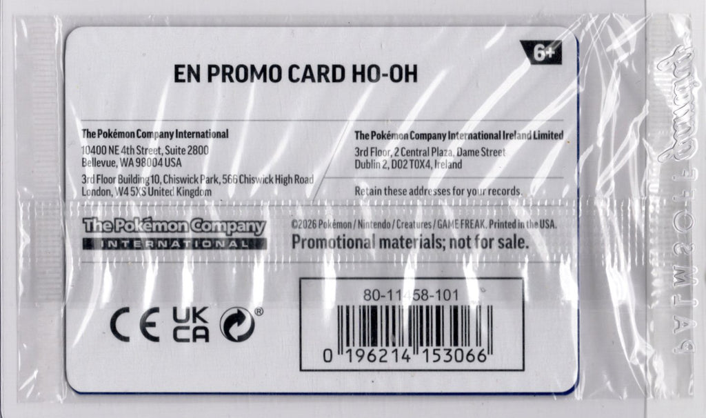 #010/086 Ho-Oh EB Games Stamped Promo Sealed Pokemon TCG