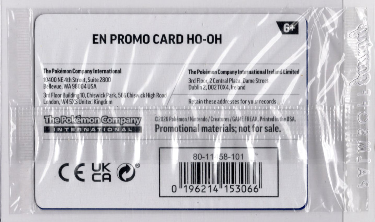 #010/086 Ho-Oh EB Games Stamped Promo Sealed Pokemon TCG