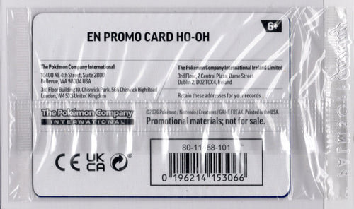 #010/086 Ho-Oh EB Games Stamped Promo Sealed Pokemon TCG