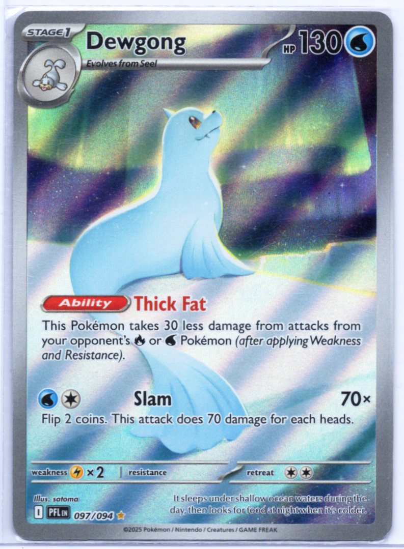 Dewgong 097/094 Illustration Rare Phantasmal Flames Pokemon Holo Near Mint