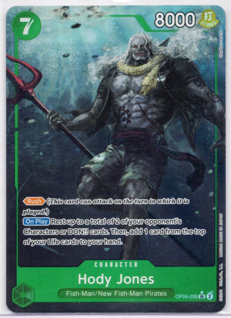 One Piece CCG - Hody Jones - OP06-035 - Super Rare - Alt Art - NM
