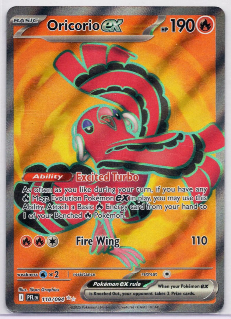 2025 Pokemon Phantasmal Flames Oricorio ex Ultra Rare #110/094