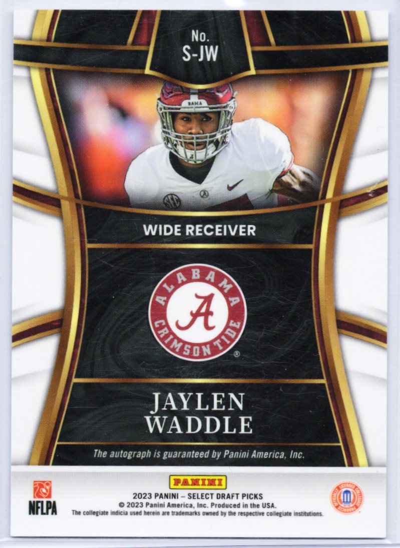 2023 JAYLEN WADDLE SELECT DRAFT PICKS SIGNATURES S-JW