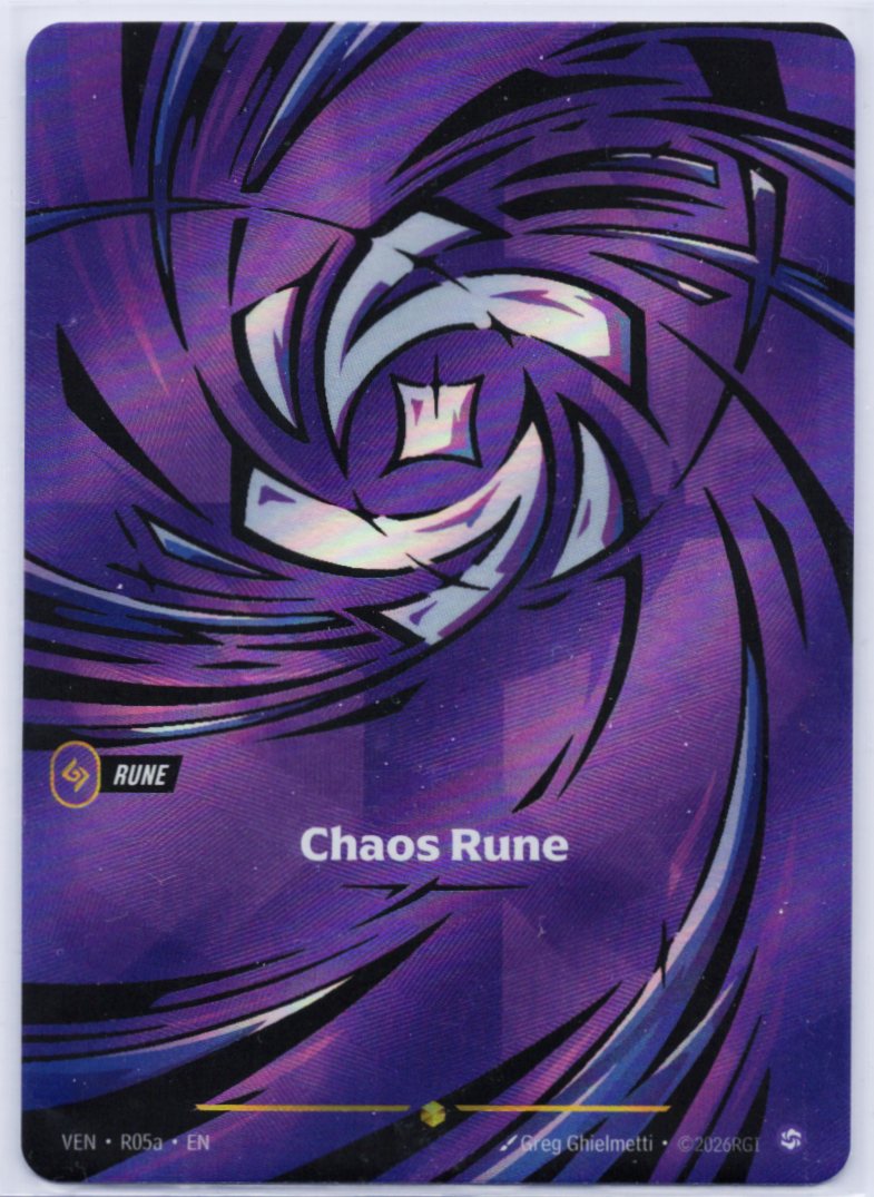 Chaos Rune (Alt Art) R05a NM English - Riftbound Vendetta