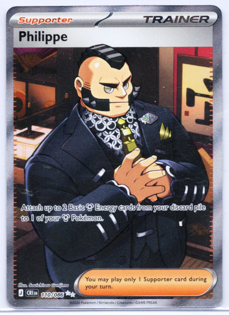 Philippe 110/086 UR Full Art Trainer Chaos Rising Pokemon TCG English
