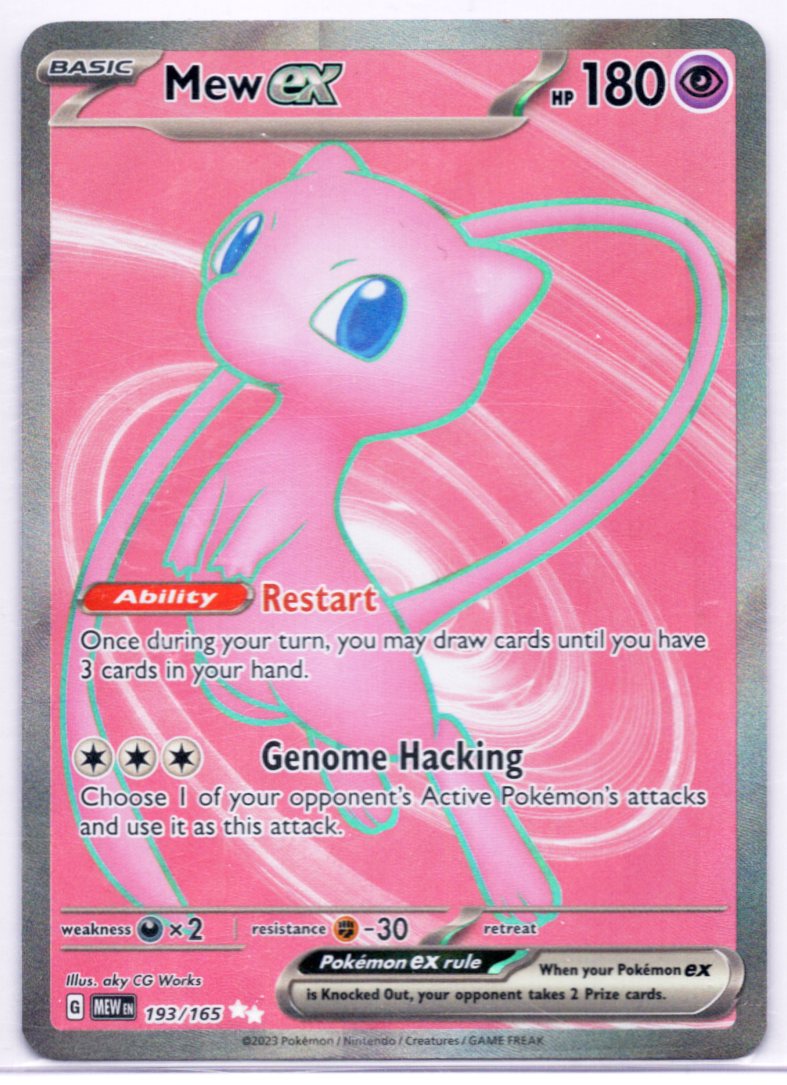 Pokemon Mew ex - 193/165 - SV: Scarlet & Violet 151 - Holofoil NM