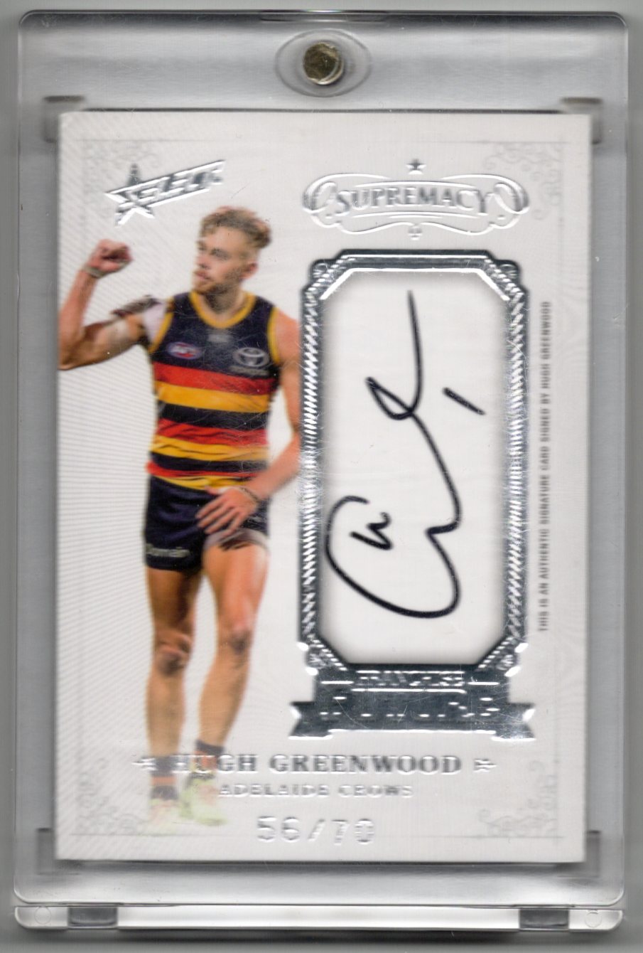 2019 Select AFL Supremacy HUGH GREENWOOD Franchise Future Signature 56/70