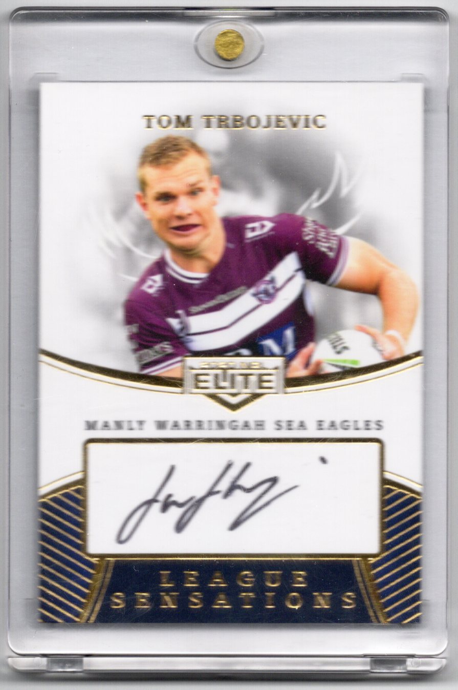 Elite 2020 NRL Tom Trbojevic Manly League Sensations Auto and Redemption  21/80